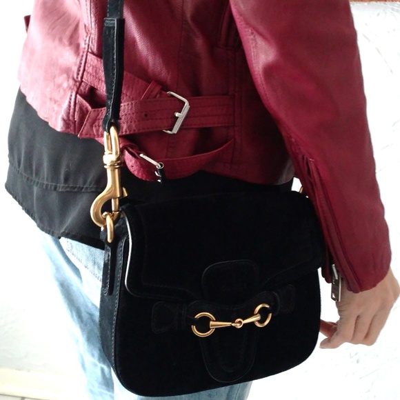 ❌SOLD❌❣️GUCCI Lady Web❣️Leather Suede Bag - Picture 5 of 8